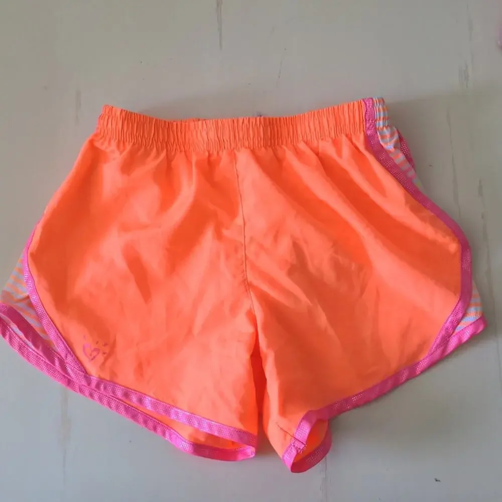 JUSTICE Neon Orange Casual Workout Sporty Shorts 12